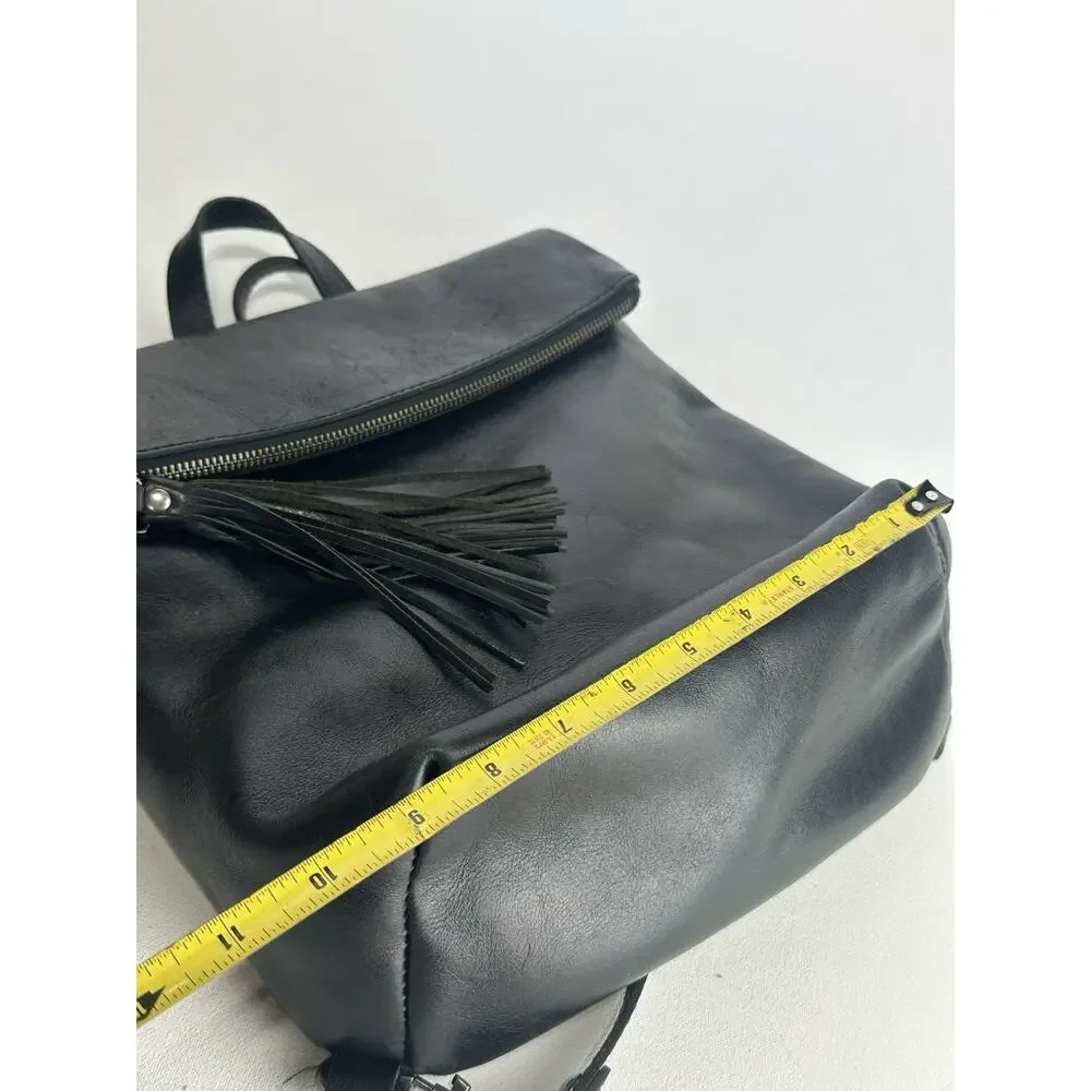 Patricia Nash Luzille Heritage Black Leather Backpack Purse